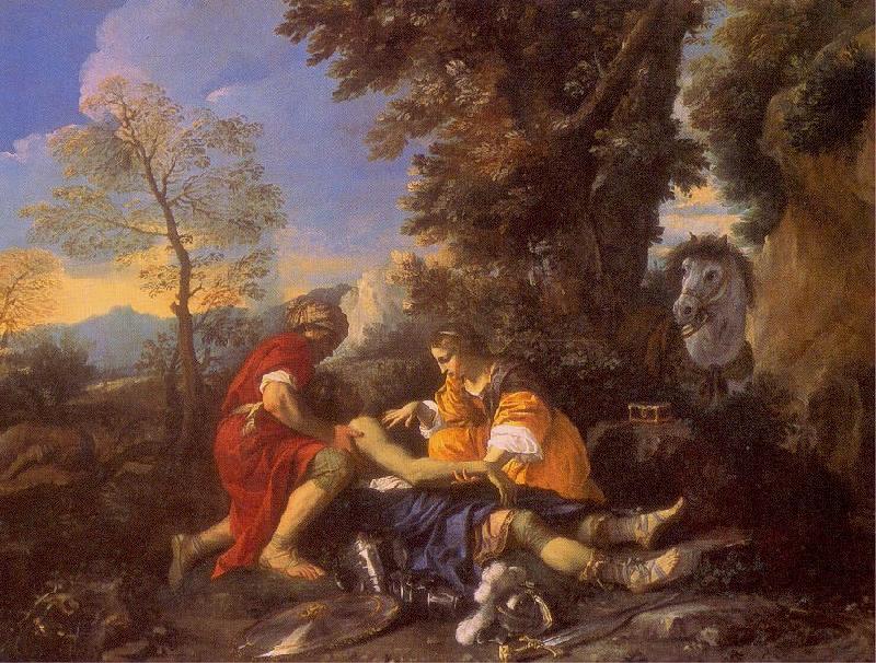 MOLA, Pier Francesco Herminia and Vafrino Tending the Wounded Tancred China oil painting art